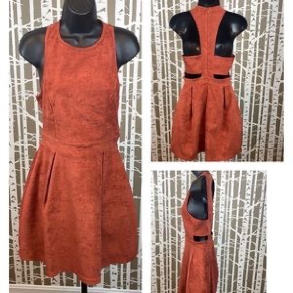 ALTAR’D STATE amazing suede fall skater dress with back cutouts - Picture 3 of 4